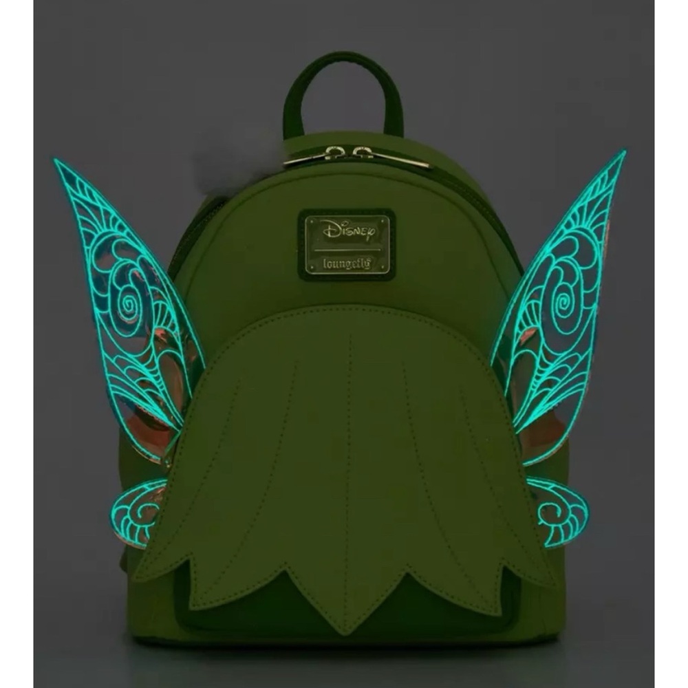 Disney Peter Pan Tinker Bell Figural Glow-in-the-Dark Mini Backpack - Picture 2 of 3